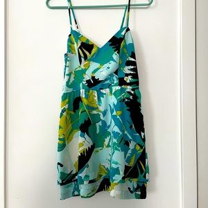 Green and blue Bebe dress